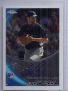 TB Rays Topps Chrome Wade Davis Certified Auto Issue RC