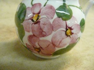 Vintage Clinchfield Cash Family Artware Violet Flower Pottery Pink