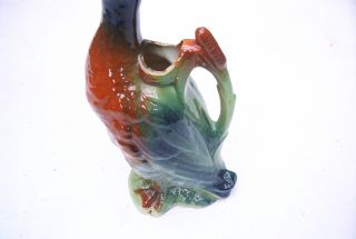OLD FRENCH MAJOLICA PITCHER JUG ST CLEMENT DUCK