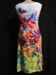 Claire Pettibone Vivid Abstract Tropical Flora Dress XS