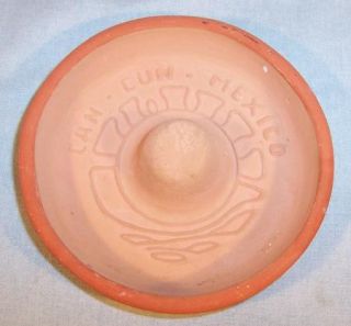 Vintage Mexican Sombrero Clay Pottery Folk Art Cancun