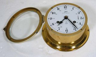 Schatz Royal Mariner 8 Bell Ships Clock w/ Key Tested/Works Made in