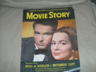  Story Magazine August 1949 Olivia de Havilland Montgomery Clift