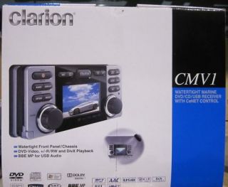 2011 New Clarion CMV1 Marine DVD CD USB Receiver