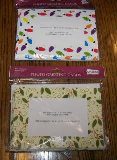 Lot of 2 Christmas Photo Greeting Cards Blank