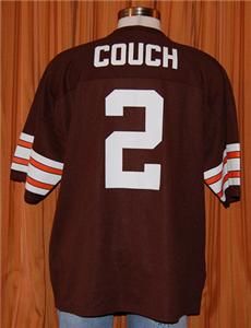 CLEVELAND BROWNS #2 TIM COUCH VINTAGE LOGO ATHLETIC JERSEY SHIRT MENS