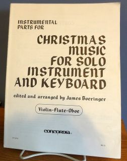 Violin Flute Oboe Christmas Music for Solo Instrument and Keyboard