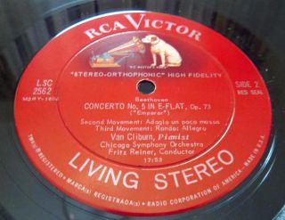 Beethoven Van Cliburn Symphony No 5 RCA LSC 2562 Living Stereo LP