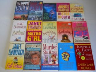  Mystery Thriller Suspense Books ~Janet Evanovich ~Sue Grafton ~Coben