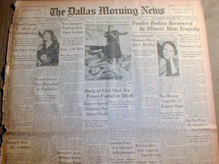 TEXAS newspaper w REPORT Early MURDER by CLYDE BARROW Bonnie & Clyde