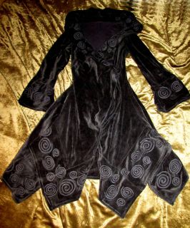 Coachella Velvet Coat Renaissence Fairy Goth Costume