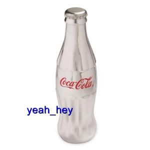 Ounce Glass Silver Coca Cola Contour Bottle w Cap MT Collectible