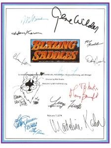 Blazing Saddles Script Signed rpt Cleavon Little Gene Wilder Madeline