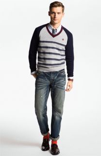 Brooks Brothers Sweater, Oxford Shirt & PRPS Straight Leg Jeans