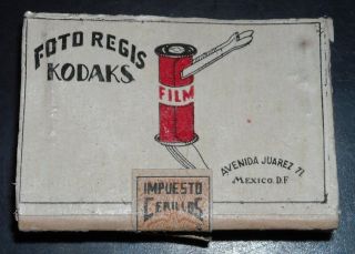 Antique Foto Regis La Central Mexico Cigar Box Matchbox