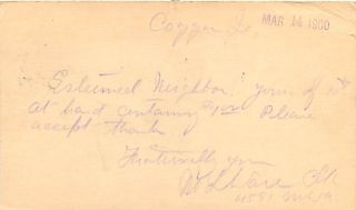 1900 Prepaid Postal Card Coggon Iowa