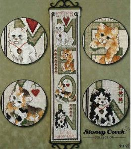 Happy H Cats Cross Cross Stitch Pattern Stoney Creek