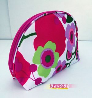Clinique Floral Makeup Cosmetic Purse Bag