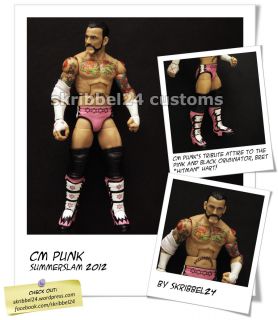 WWE custom CM Punk (Bret Hart tribute) SummerSlam 2012 elite Mattel