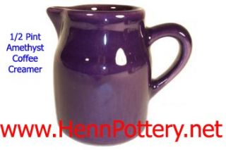 Henn Pottery Amethyst Purple Jewelware Coffee Creamer USA MADE