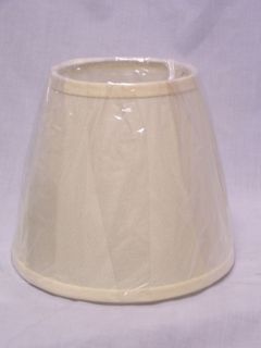 Lamp Shade Clip on Smooth No Pleats Natural Color 5 x 8 x 7 USA Made