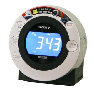 Sony iPhone iPod Dock CD Player Clock Radio FM Docking Station IFCD3IP