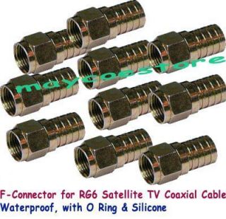 50 Hex F Connector RG6 RG 6 TV Satellite Coaxial Cable