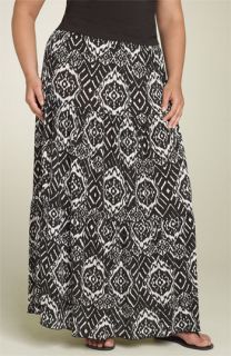 Lily Tiered Knit Maxi Skirt (Plus)