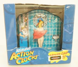 Father Time Animated Action Clock Shower Time Clock New