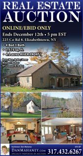 Real Estate auction ONLINE EBID ONLY 225 Co Rd 8, Elizabethtown, NY