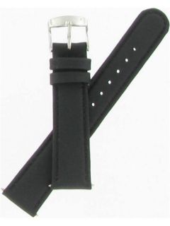 Timex 18mm Black Cloth and Leather Lining Watch Band TX