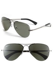 Ray Ban Rimless Aviator 59mm Polarized Sunglasses