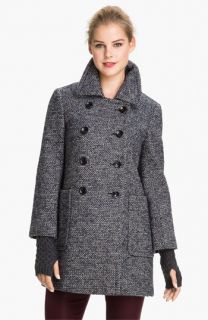 Calvin Klein Double Breasted Tweed Coat