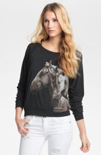 Haute Hippie Horses Graphic Sweatshirt