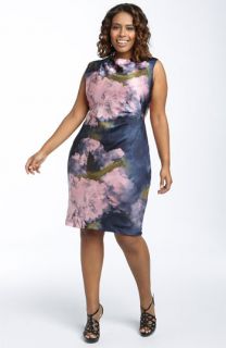 Suzi Chin for Maggy Boutique Print Sheath Dress (Plus)