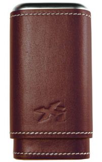 Xikar Envoy 3 Finger Cigar Case Cognac Leather 243CN