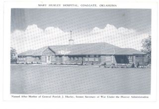 original postcard view of coalgate oklahoma very tiny tear along upper