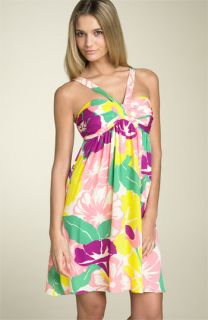 Shoshanna Tropical Print Babydoll Dress
