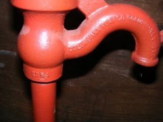  Antique Red Cast Iron Hand Water Pump Columbiana Pump Co Ohio