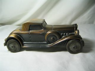 Vintage Cast Metal Bank Old 1930 Classic Car Toy