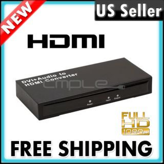 DVI to HDMI Converter SPDIF Coaxial Toslink Audio New