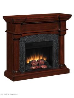 Classic Flame Electric Fireplace 4600 BTU Fire Model Wood Mantle Real