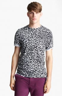 Topman Leopard Print Crewneck T Shirt
