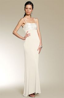 Mary L Couture Shirred Bodice Gown