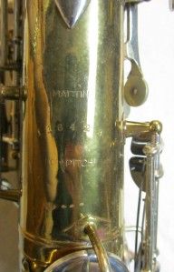 Vintage Martin Handcraft Alto Saxophone Low Pitch Missing Neck
