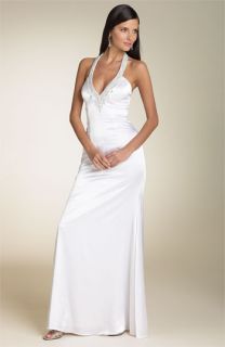 Sean Collection Bead Satin Gown