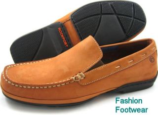 New Rockport Mens Colrain 2 Orange Loafers Shoes US 8
