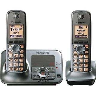 Panasonic KX TG4132 DECT 6.0 cordless phone 2 Handset 110 & 220 Volts
