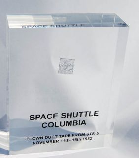  space shuttle columbia acrylic with flown duct tape