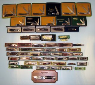 Remington Bullet Knife collection, 59 lim edition knives, collectors